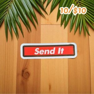 Send It Sticker – Meme Red Box Design – 3”